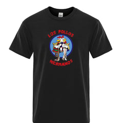 Chicken Brothers Men's Graphic Crew Neck Tshirt for Summer