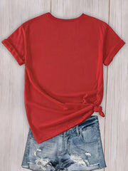 St Patrick's Leaf And Cat Graphic Causal Sports T-shirt Round Neck