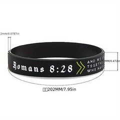 Religious Silicone Bracelet Set - Sporty Style Rubber Wristbands
