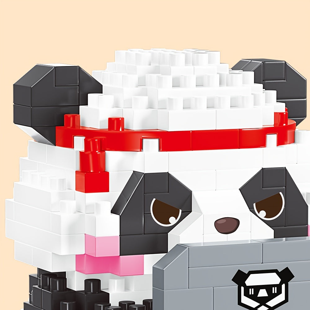 Panda Building Blocks DIY Animal Model Assembled Buillding Block Toys