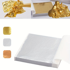 100pcs Silver Rose Leaf Art Paper for Gilding