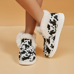 Women's Cow Print Non-slip Sneakers Comfortable Low Top Sport Shoes