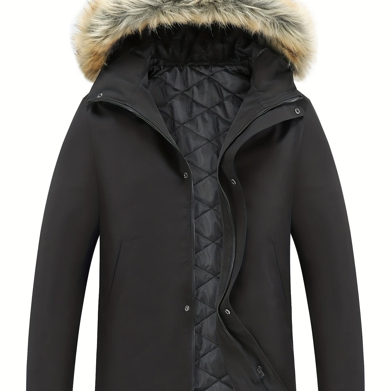 Men's Fleece Hooded Zipper Coats For Winter