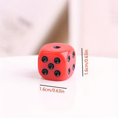 10pcs Acrylic Dice 16mm Round Corner Game Dice