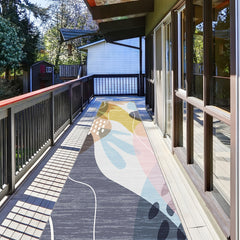 Modern Abstract Long Carpet, Machine Washable Anti-Slip
