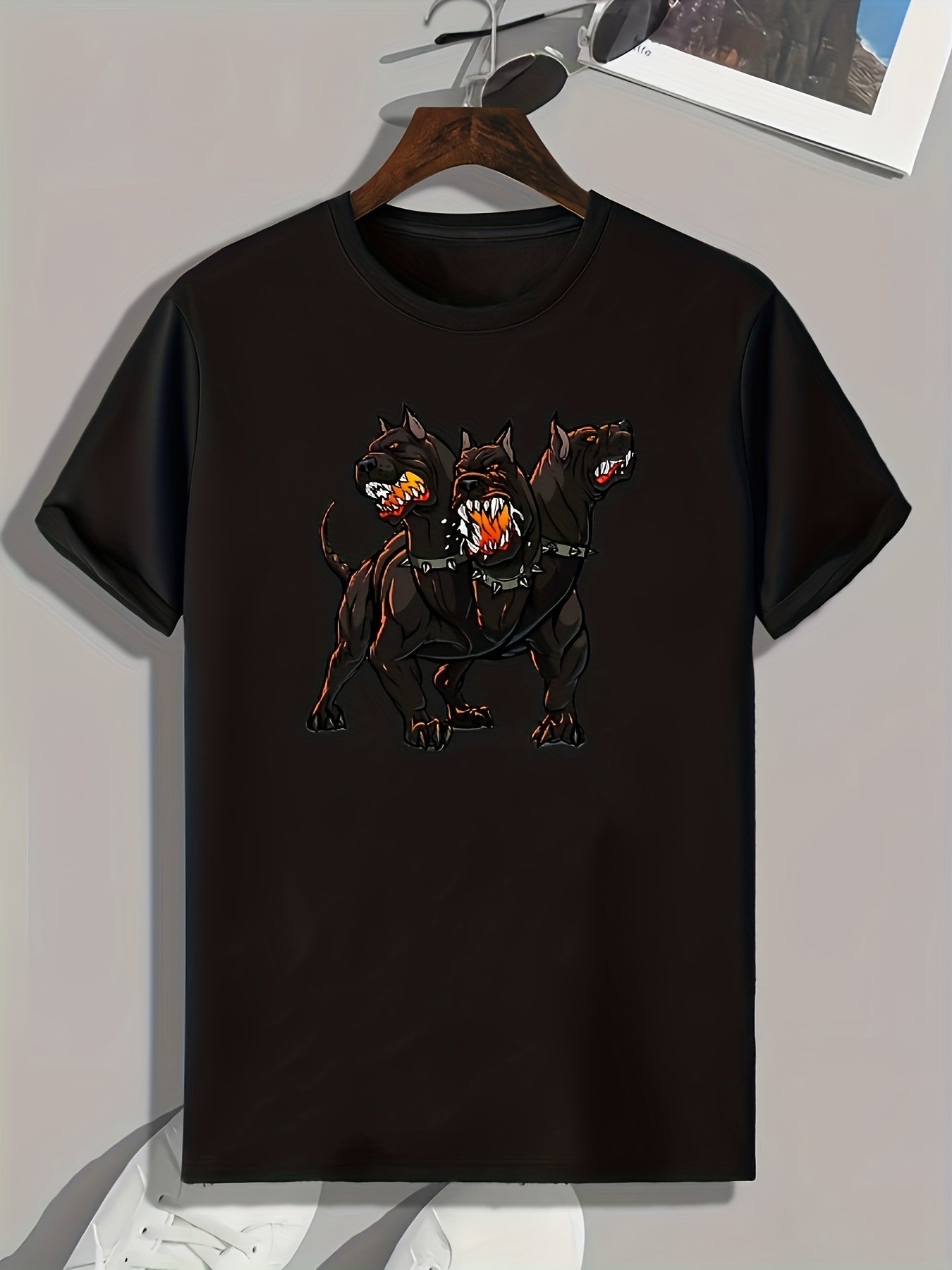 Fierce Dogs Print Men's Graphic T shirt Casual Comfy Tees For Summer