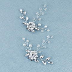 Crystal Pearl Rhinestone Shoe Clips for Wedding Party