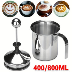 Stainless Steel Manual Milk Frother 400ML 800ML