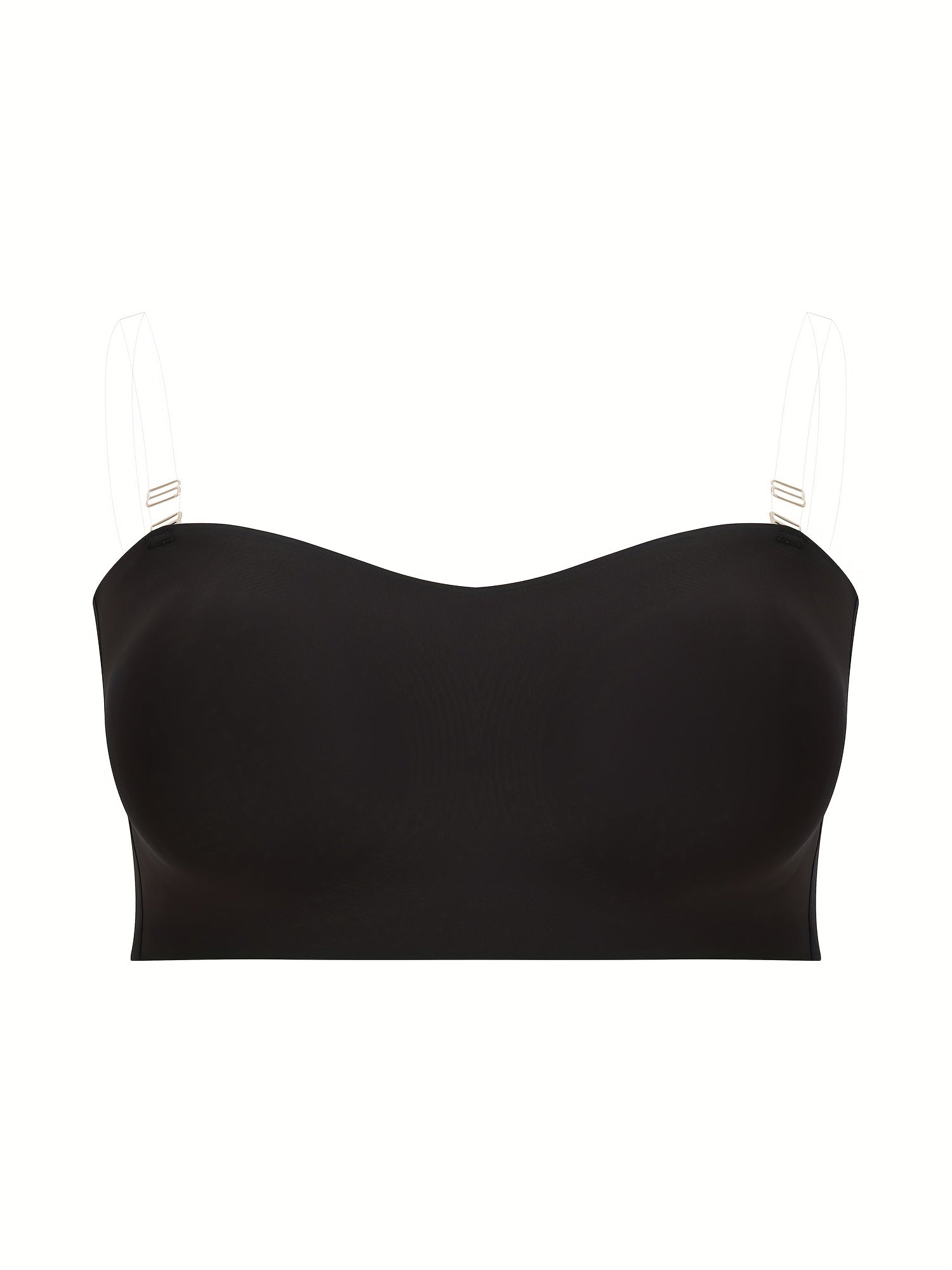 2 Pack Seamless Bandeau Bras for Women Plus Size, No Slip Ultra Soft Lightweight