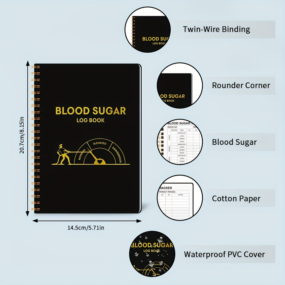 TREES Blood Sugar Log Book Weekly Blood Sugar Diary Daily Diabetic Glucose Track
