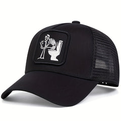 Men's Skull Head Toilet Baseball Cap Adjustable Casual Hat