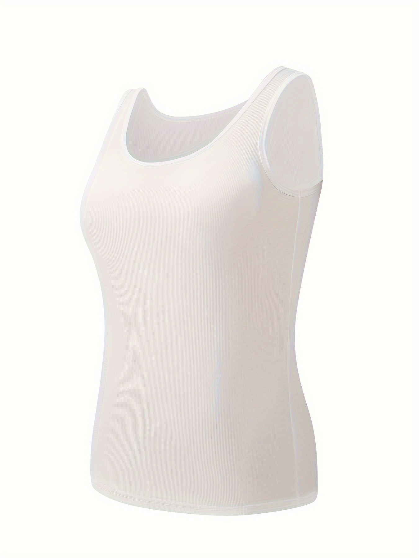 Casual Crew Neck Tank Top Seamless Sleeveless Shirt