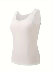 Casual Crew Neck Tank Top Seamless Sleeveless Shirt