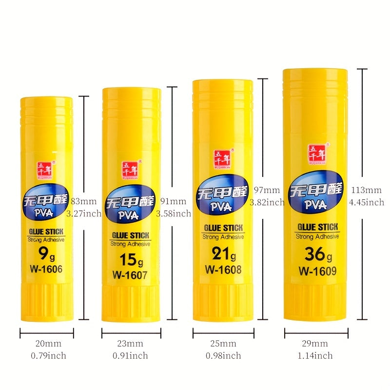 6pcs 1.26oz Colorless Glue Stick Washable Safe School Supplies