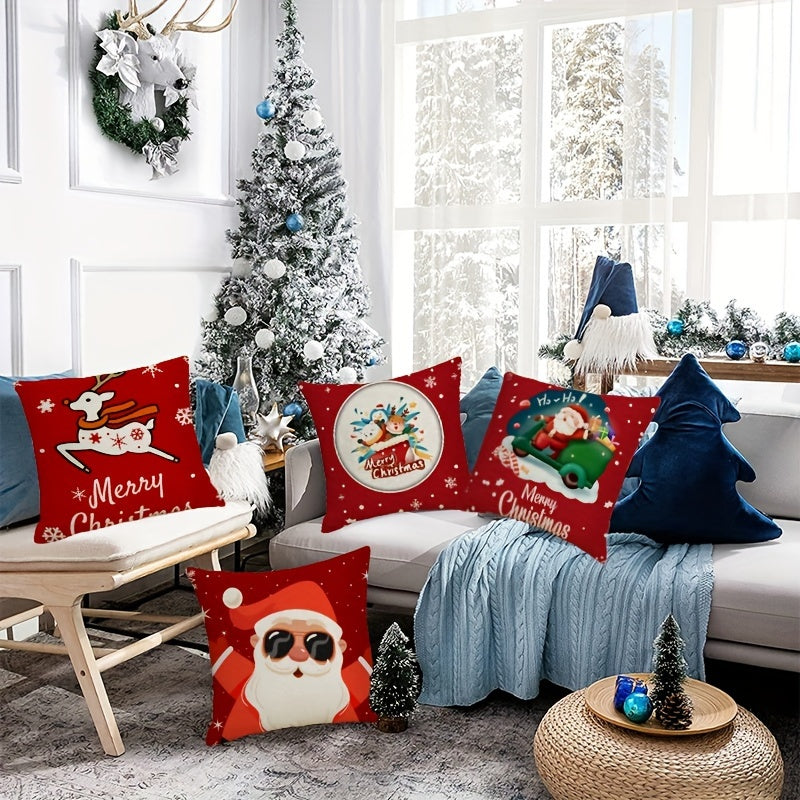 Christmas Decorations Pillow Cover for Party Home Room Sofa Car