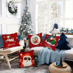 Christmas Decorations Pillow Cover for Party Home Room Sofa Car