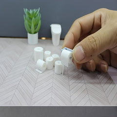 Mini Toilet Paper Roll w/ Holder for Dollhouses Tiny Rooms Easter Scenes
