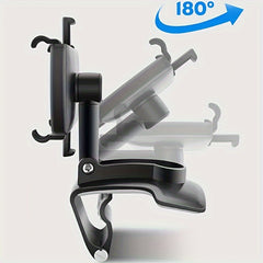 Car Rearview Mirror Navigation Bracket with Mobile Phone Holder