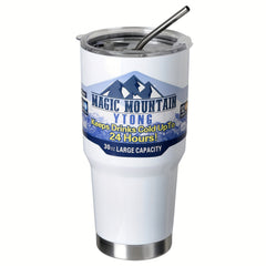 900ml Double Wall Water Cup with Straw and Lid, Vacuum Insulated Stainless Steel