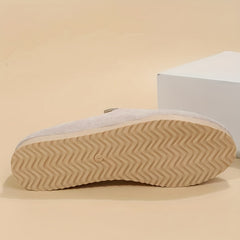 Women's Round Toe Slip On Micro Suede Shoes