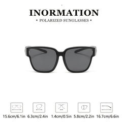 LJGOOD HD Polarized Sunglasses Casual Driving Cover Mirror