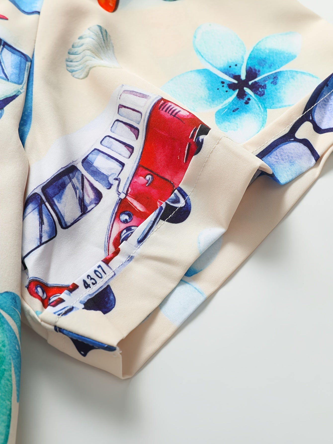 Tropical Hawaiian Shirt Men's Short Sleeve Button Up Beach Vacation Shirt