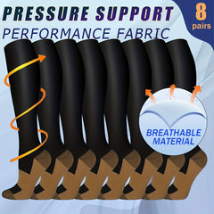 Compression Knee Socks for Men - Breathable Sports Socks