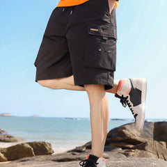 Men's Casual Loose Fit Cargo Shorts with Pockets for Summer