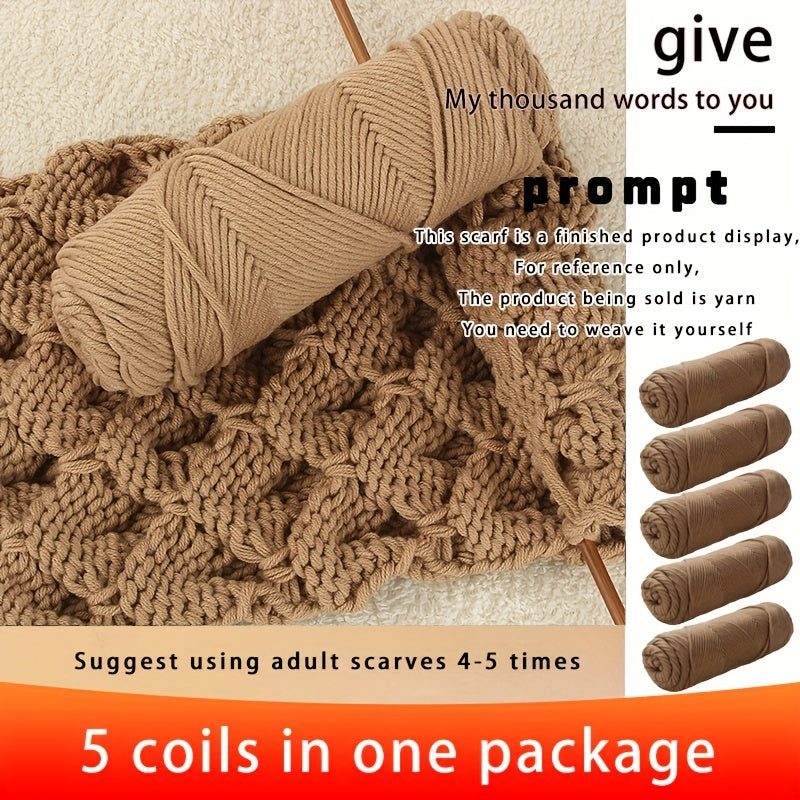 Soft Yarn For DIY Gift Comfortable Chunky Knit Supplies 500g