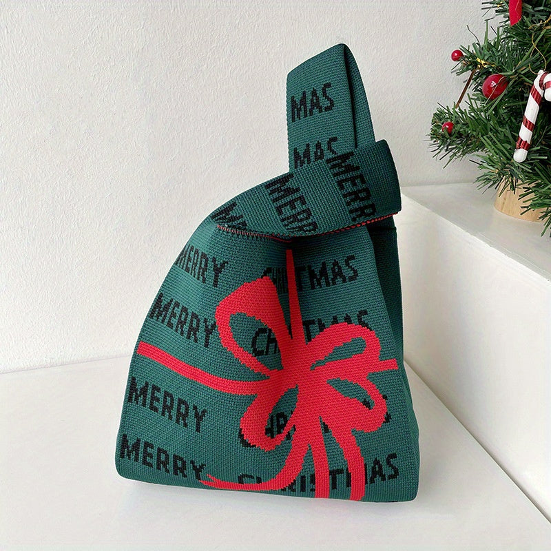 Christmas Gift Knitted Handbag Crochet Tote Bag Casual Summer Commuter Bag