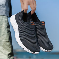 Men's Comfy Breathable Slip-on Mesh Sneakers Athletic Shoes