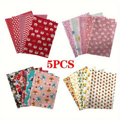 5pcs Japanese Style Cloth Set for DIY Sewing Scrapbooking Quilting Craft