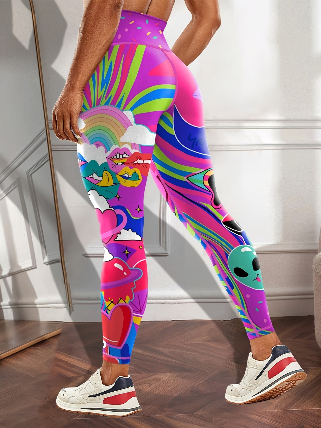 Graffiti Butt Lifting Leggings High Stretch Yoga Pants