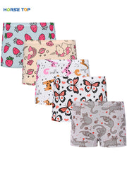 5pc Kids Shorts Briefs with Cartoon Pattern Decoration