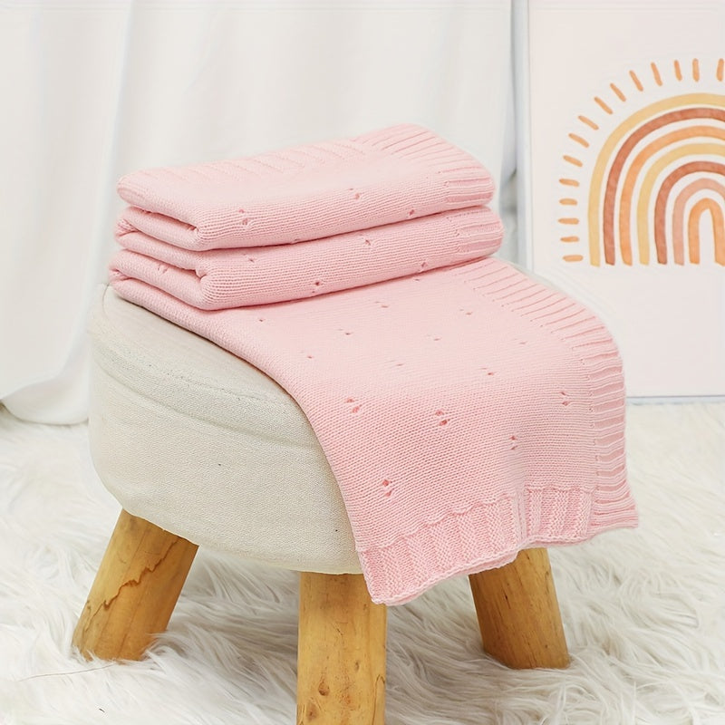 Cozy Unisex Blanket in Grey Pink Royal, Hand Wash, Geometric Pattern