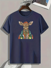 Donkey Print Men's Graphic T shirt Casual Comfy Tees For Summer