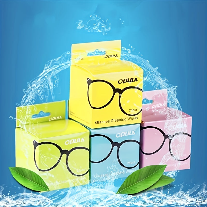 25pcs Anti Fog Cleaning Wipes for Glasses & Screens