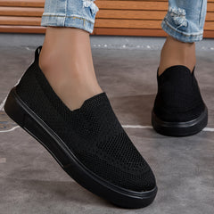 Shallow Mouth Slip-On Sneakers for Women Mesh Breathable Sports and Casual Shoes