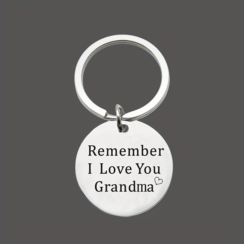 Round Metal Key Chain Pendant Mother's Gift Christmas Gift