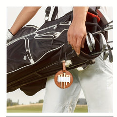 Golf Spike Inserted Bag & 5 Wooden Ball Spikes