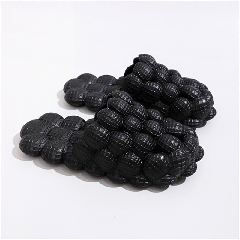 Women's Bubble Slides Slippers Soft Bottom Solid Household Shoes