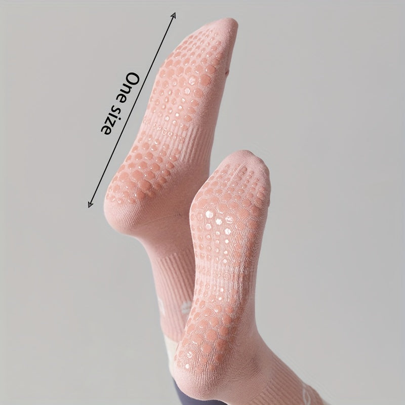 Women's Double Loop Tube Socks Non Slip Medium Tube Sports Socks