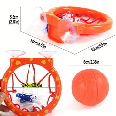 Bath Toys Bathtub Basketball Hoop For Toddlers with 3 Soft Balls Set