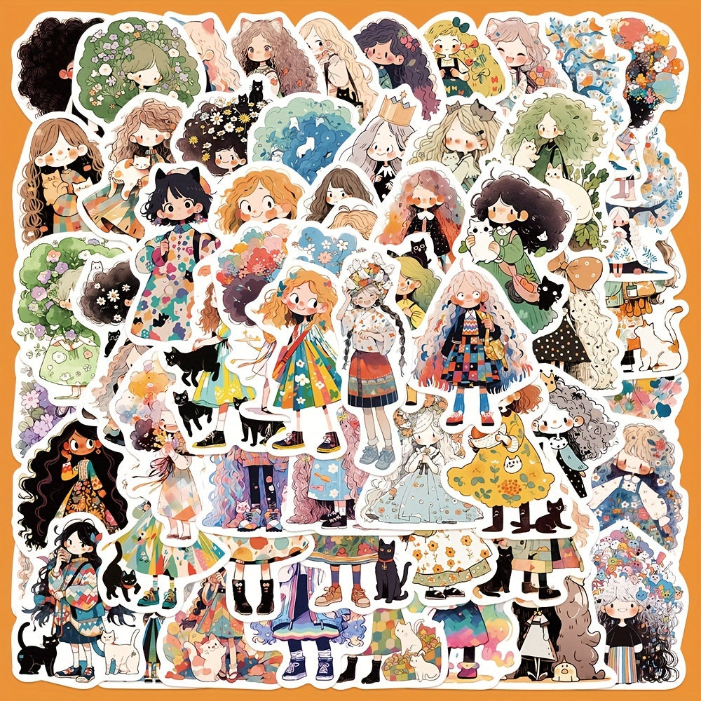 60pcs Graffiti Beauty Stickers for Laptop Helmet Water Cup Decoration
