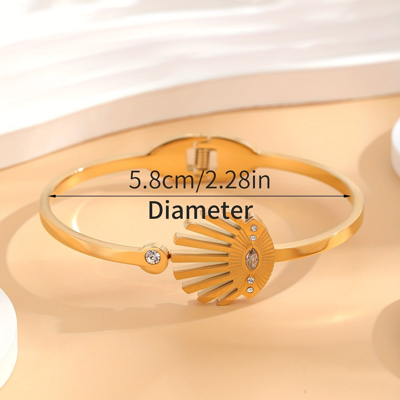 Stylish Rhinestone Eye Pattern Bracelet for Women and Girls