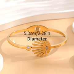 Stylish Rhinestone Eye Pattern Bracelet for Women and Girls