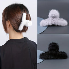Velvet Back Head Hair Clip Shark Claw Hair Accessories For Women Girls