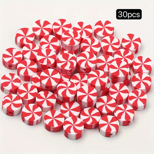 Christmas Series Polymer Clay Candy Beads for Jewelry Making DIY