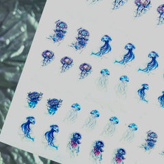 Jellyfish Sticker Nail Art Stickers Decals Fun Toy For Girls