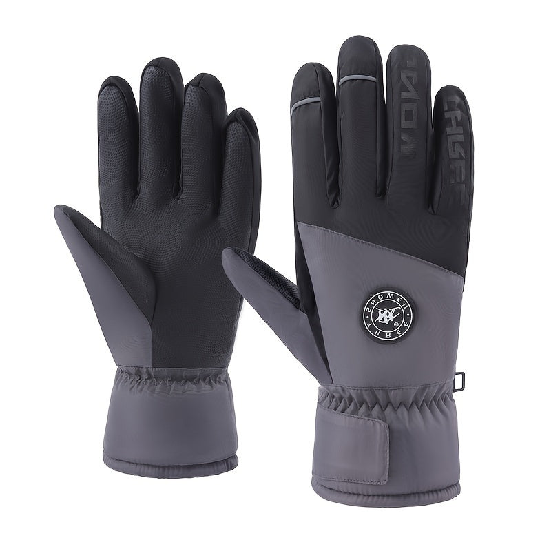 Windproof Waterproof Winter Gloves Plush Touchscreen for Hiking Cycling Skiing